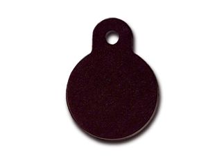 ID Tag Circle Small Anodized - BLACK SMALL
